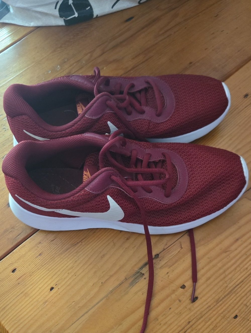 Nike Maroon Mesh Sneakers with White Swoosh Sz 8.5